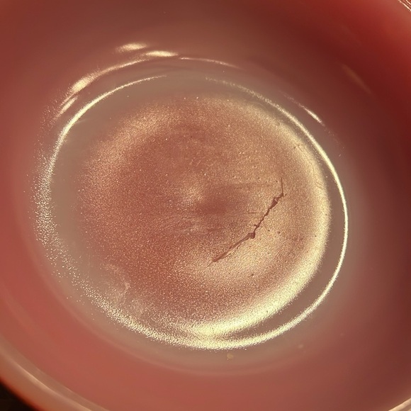 Set of Three Glassbake Orange Red Handle MCM Soup Bowls - Picture 4 of 4